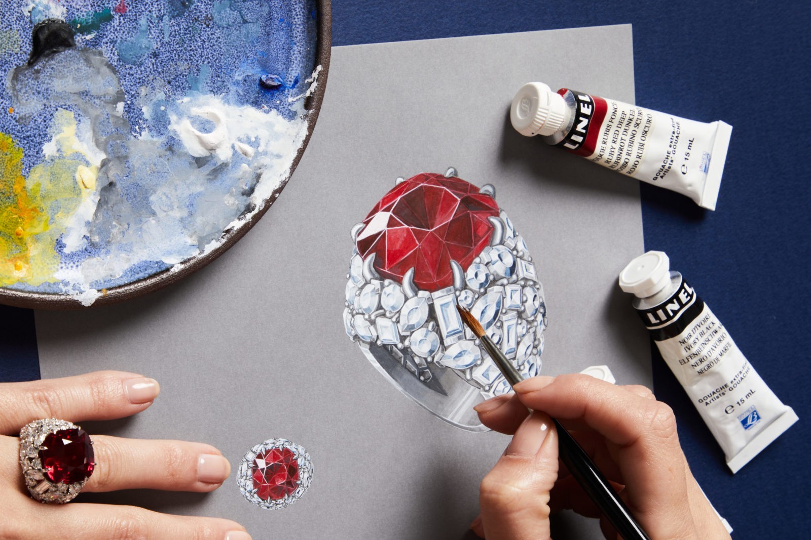 Gouaché Rouge Vendôme